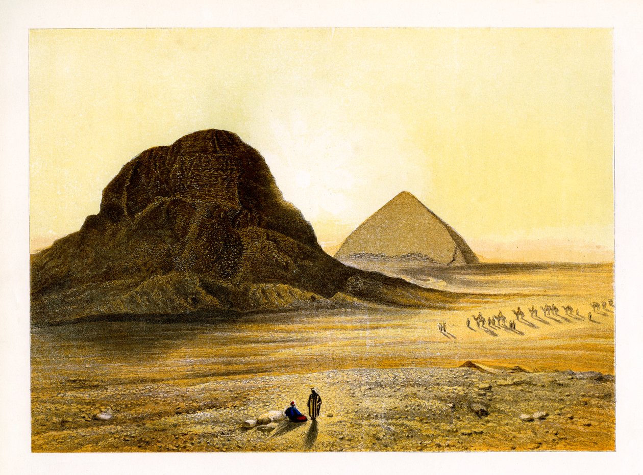 Brick Pyramids of Dashur, Egypt, c1870 by W. Dickens