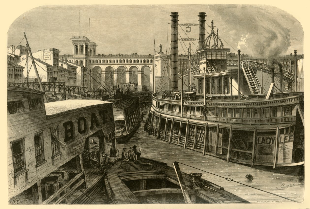 The Levee at St. Louis by W. Roberts