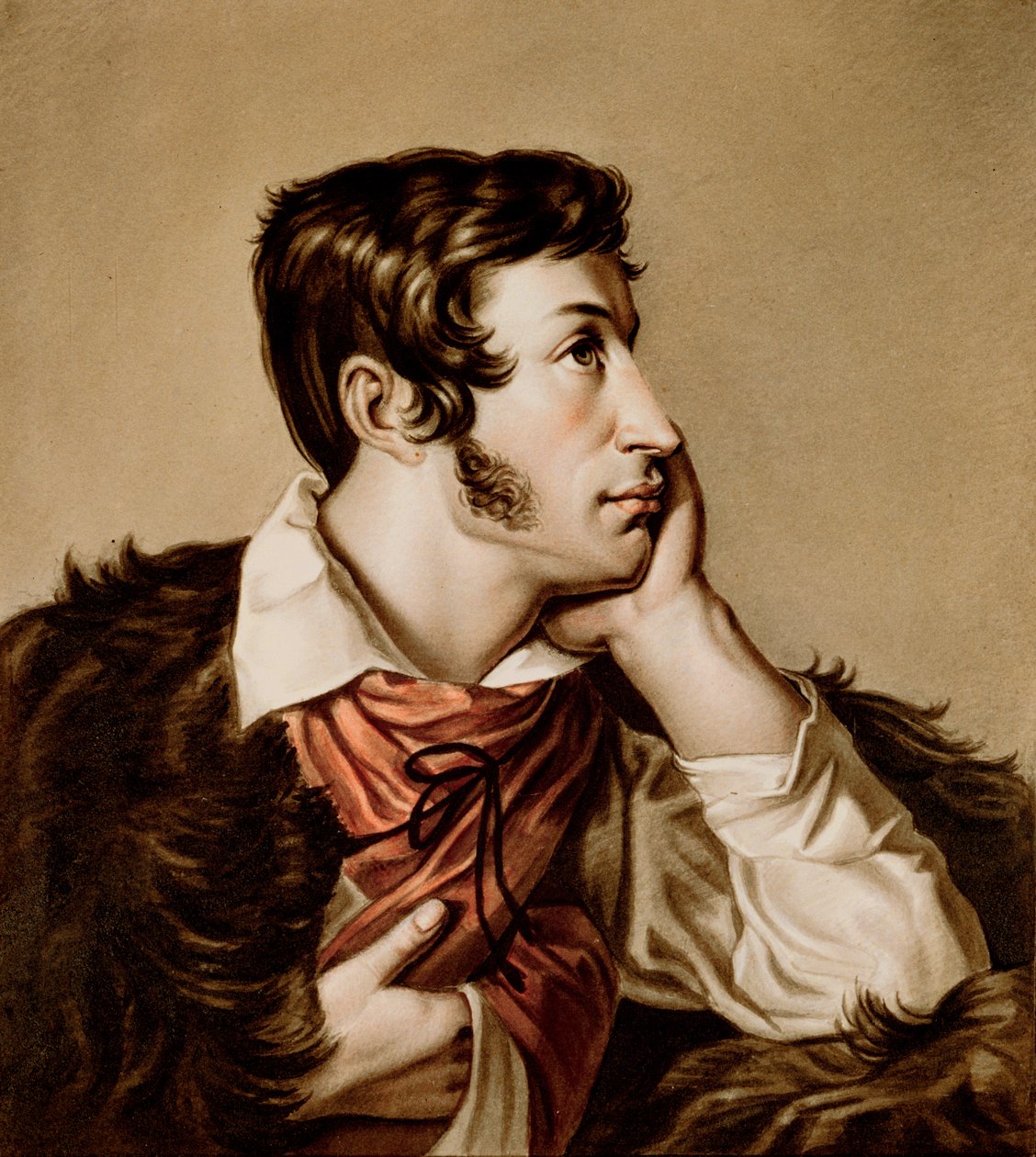 Portrait of Adam Bernard Mickiewicz by Walenty Wankowicz