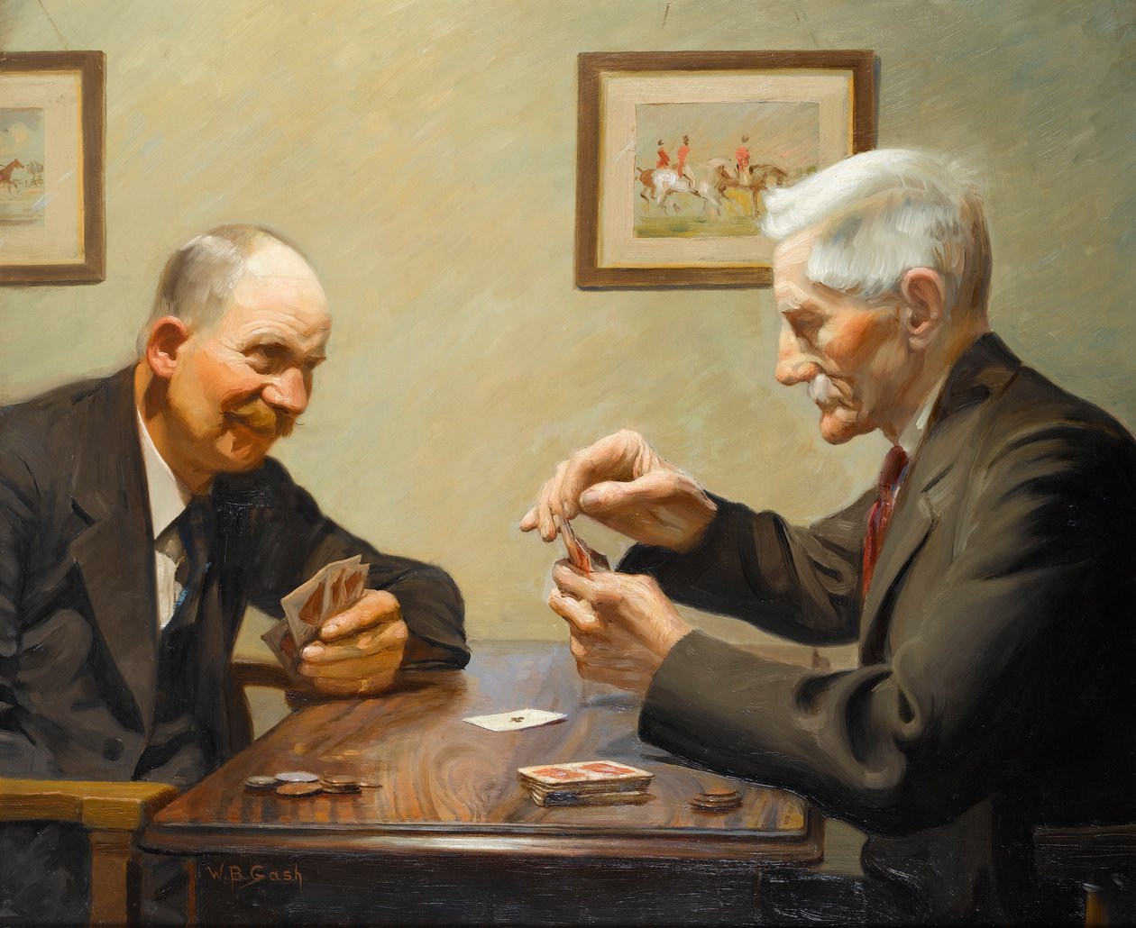 Men Playing Cards by Walter Bonner Gash