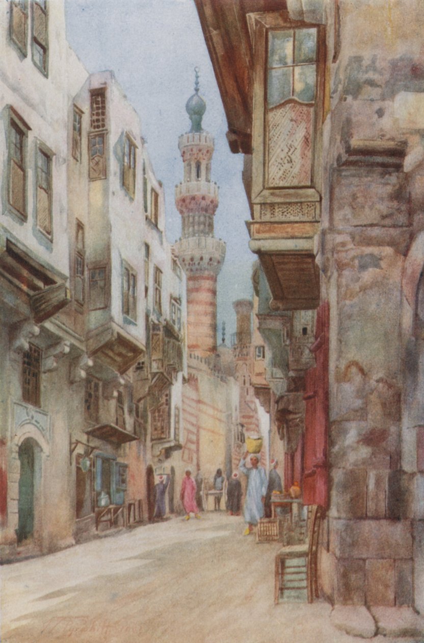 Gateway of the Mosque of Ibrahim Agha, Cairo by Walter Spencer Stanhope Tyrwhitt