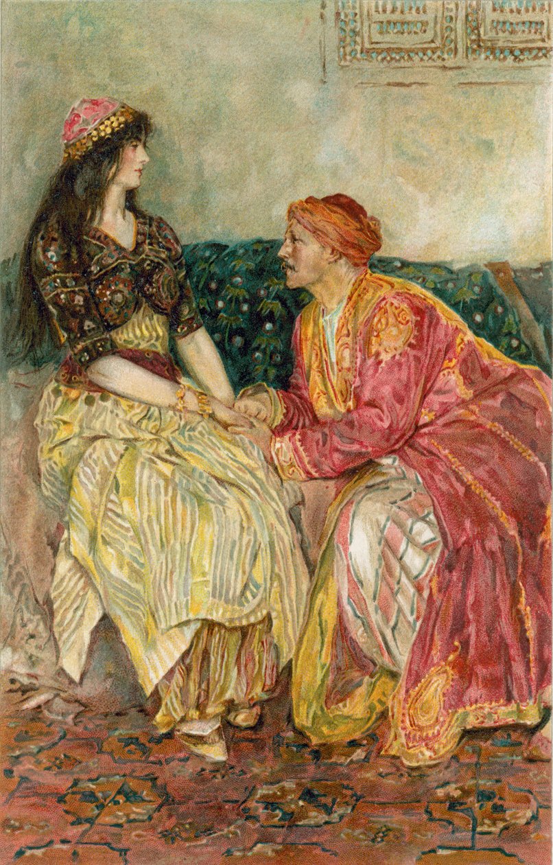 The Arabian Nights: The Princess explained all that had happened to her by Walter Stanley Paget