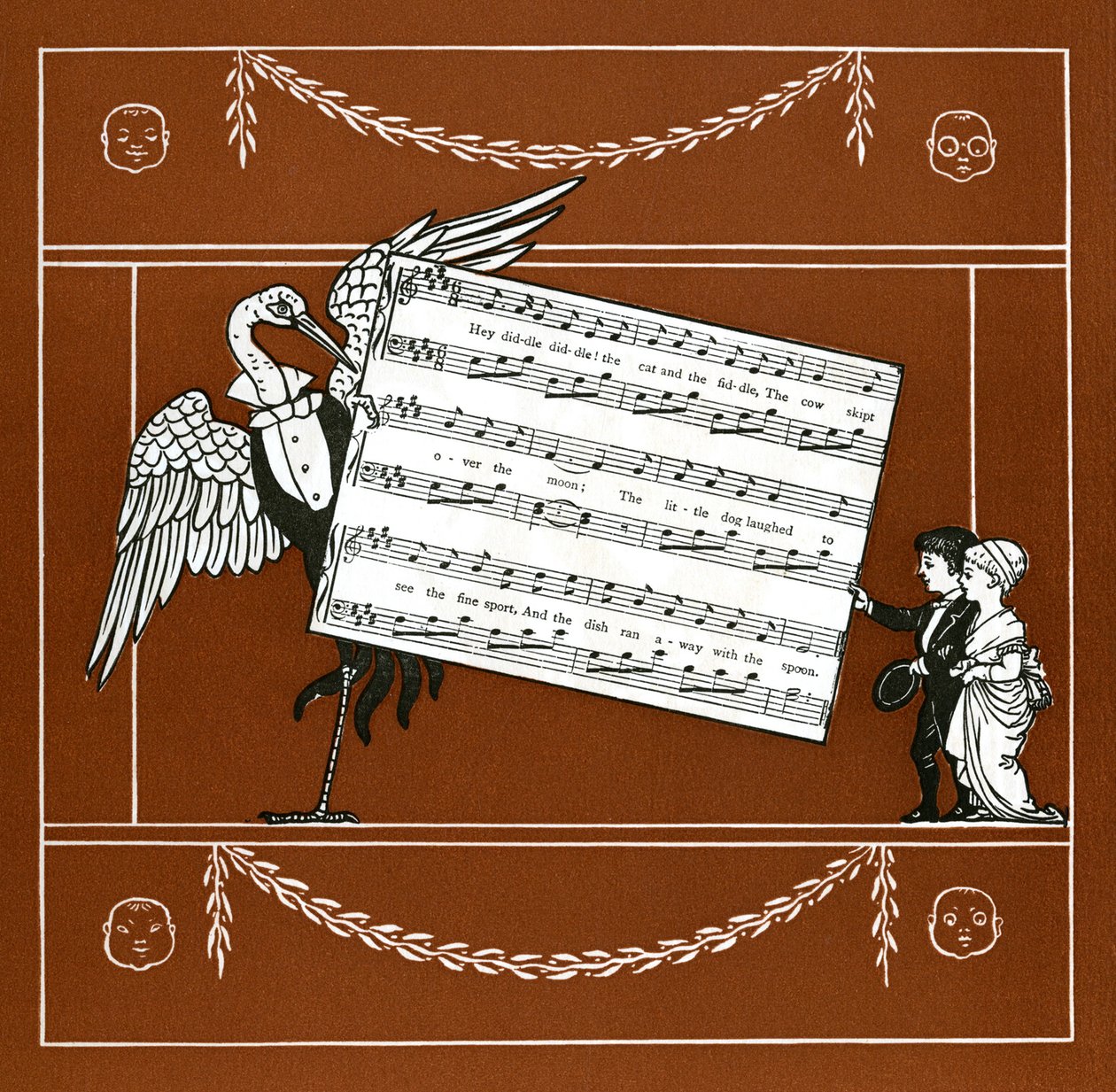 Cat and the Fiddle by Walter Crane