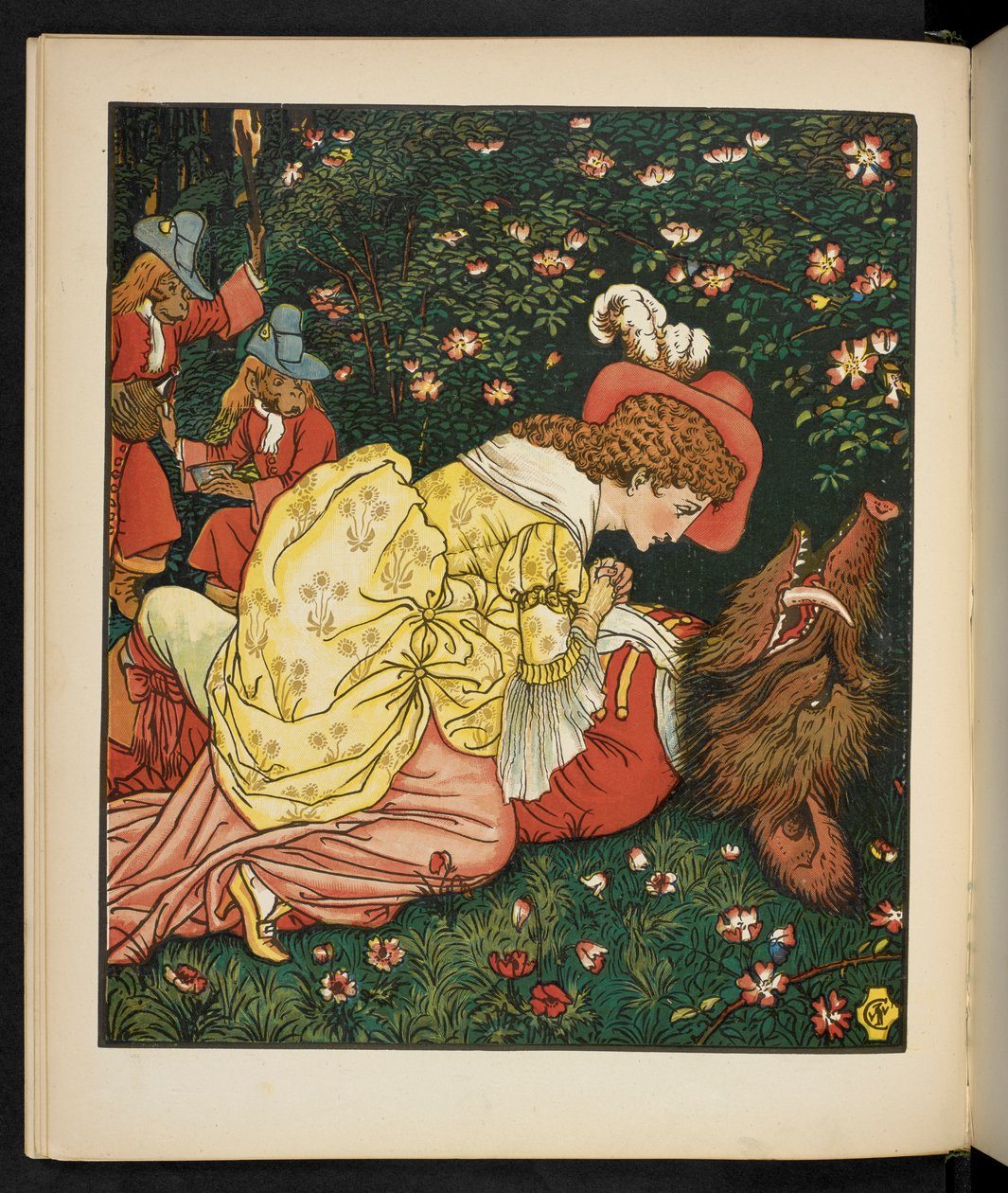 Illustration for Beauty and the Beast by Walter Crane