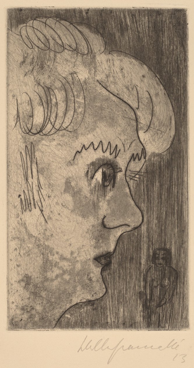 Head in Profile by Walter Gramatte