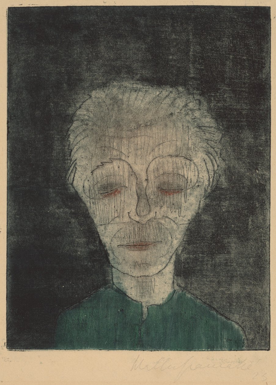 Tired Man (Self-Portrait) by Walter Gramatte
