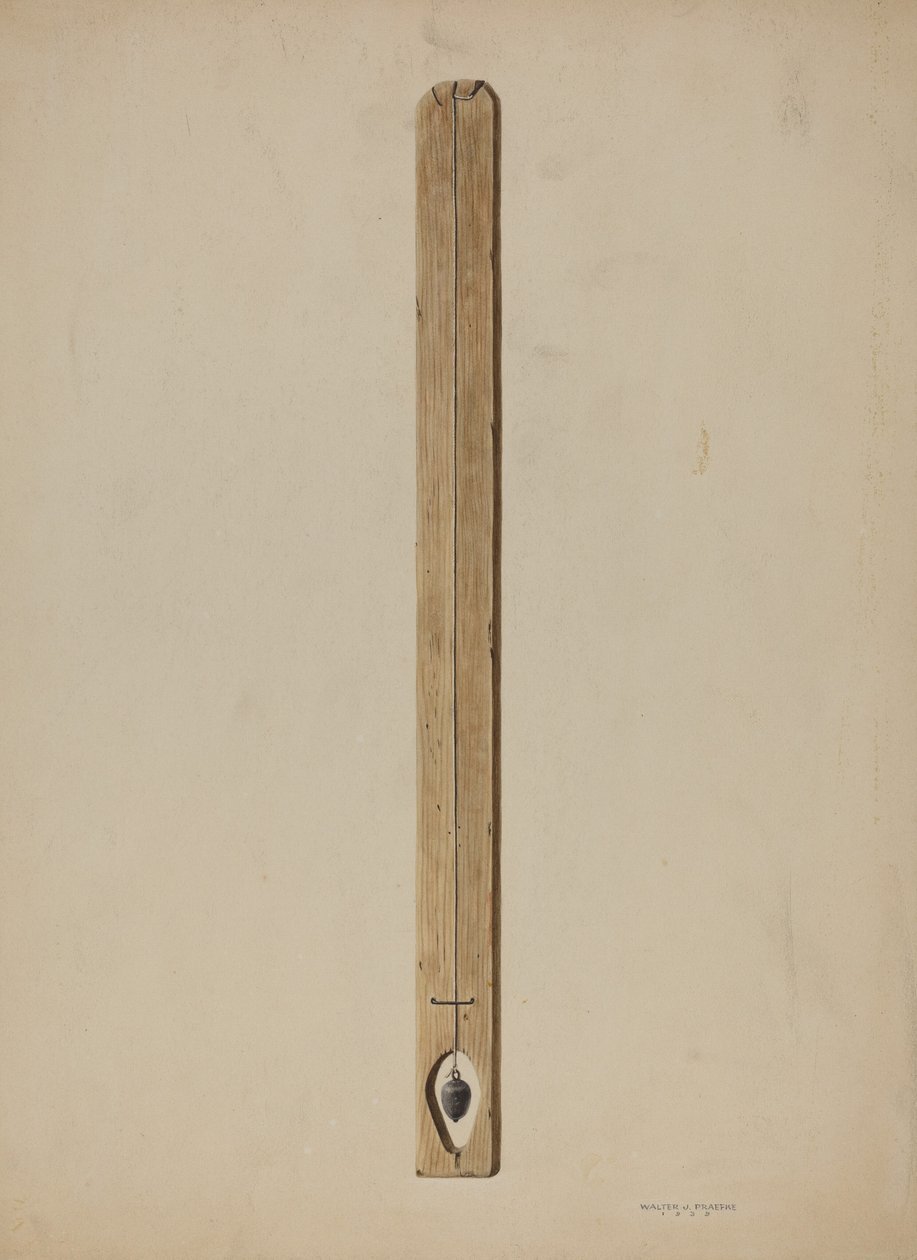 Plumb Line and Board by Walter Praefke