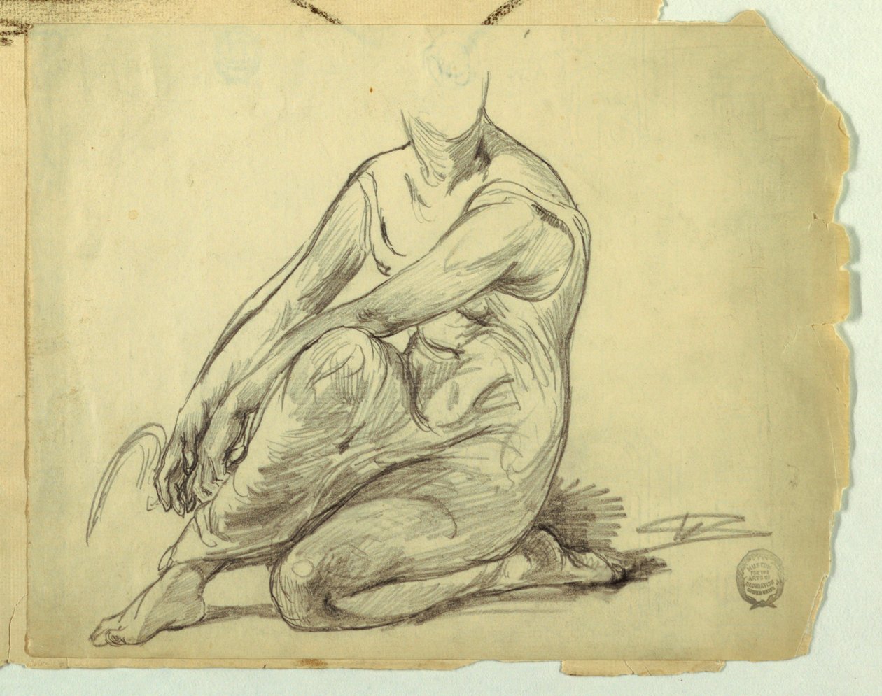 Kneeling Woman by Walter Shirlaw