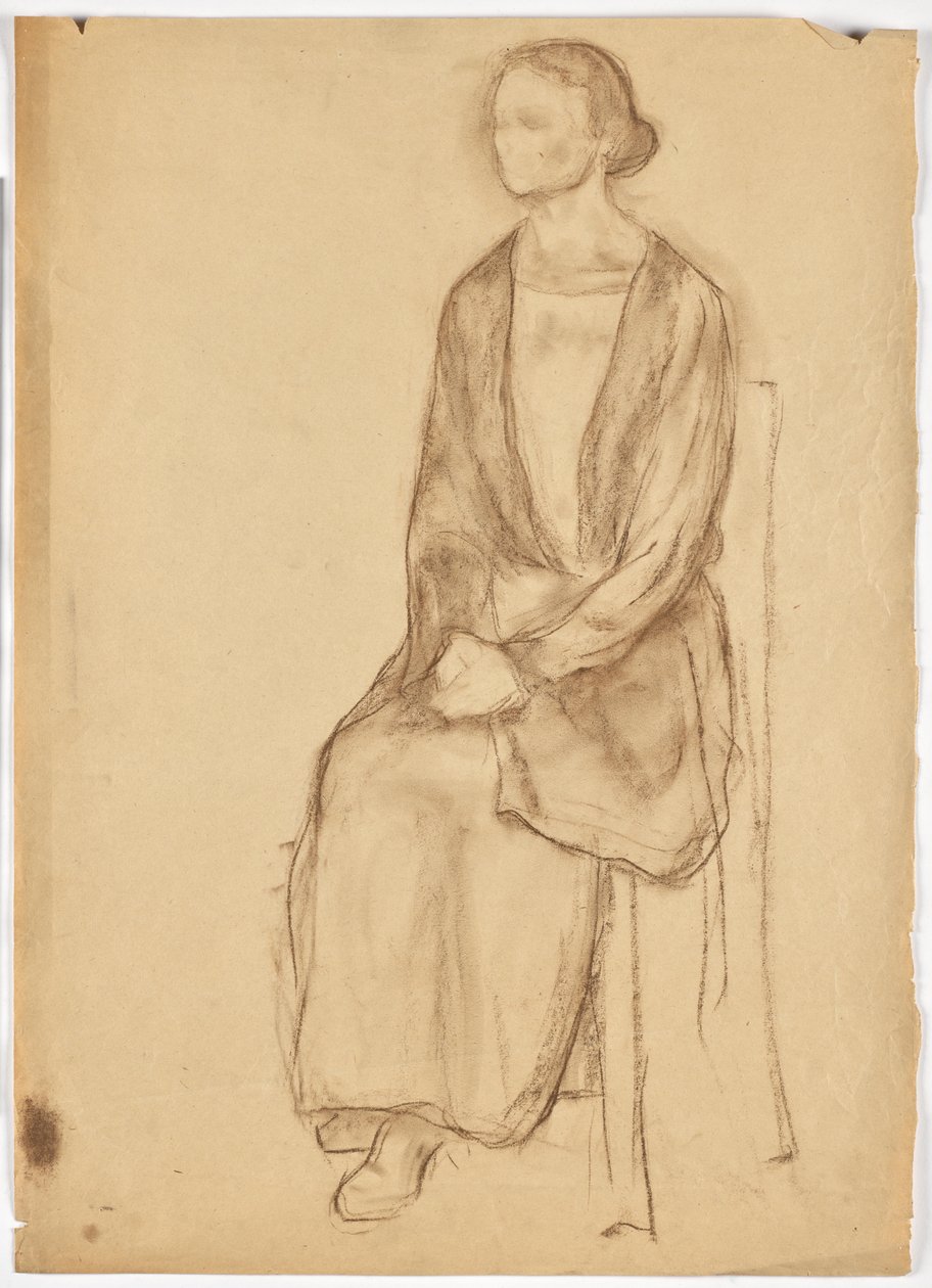Lady Sitting on Chair by Walther Gamerith