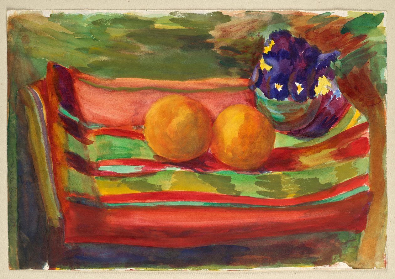 Still Life with Oranges and Flowers by Walther Gamerith