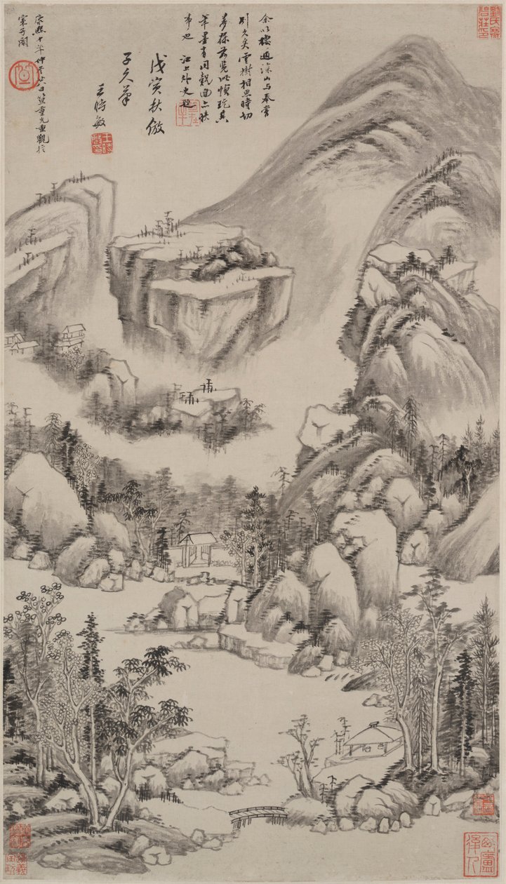 Landscape in the Style of Huang Gongwang by Wang Shimin
