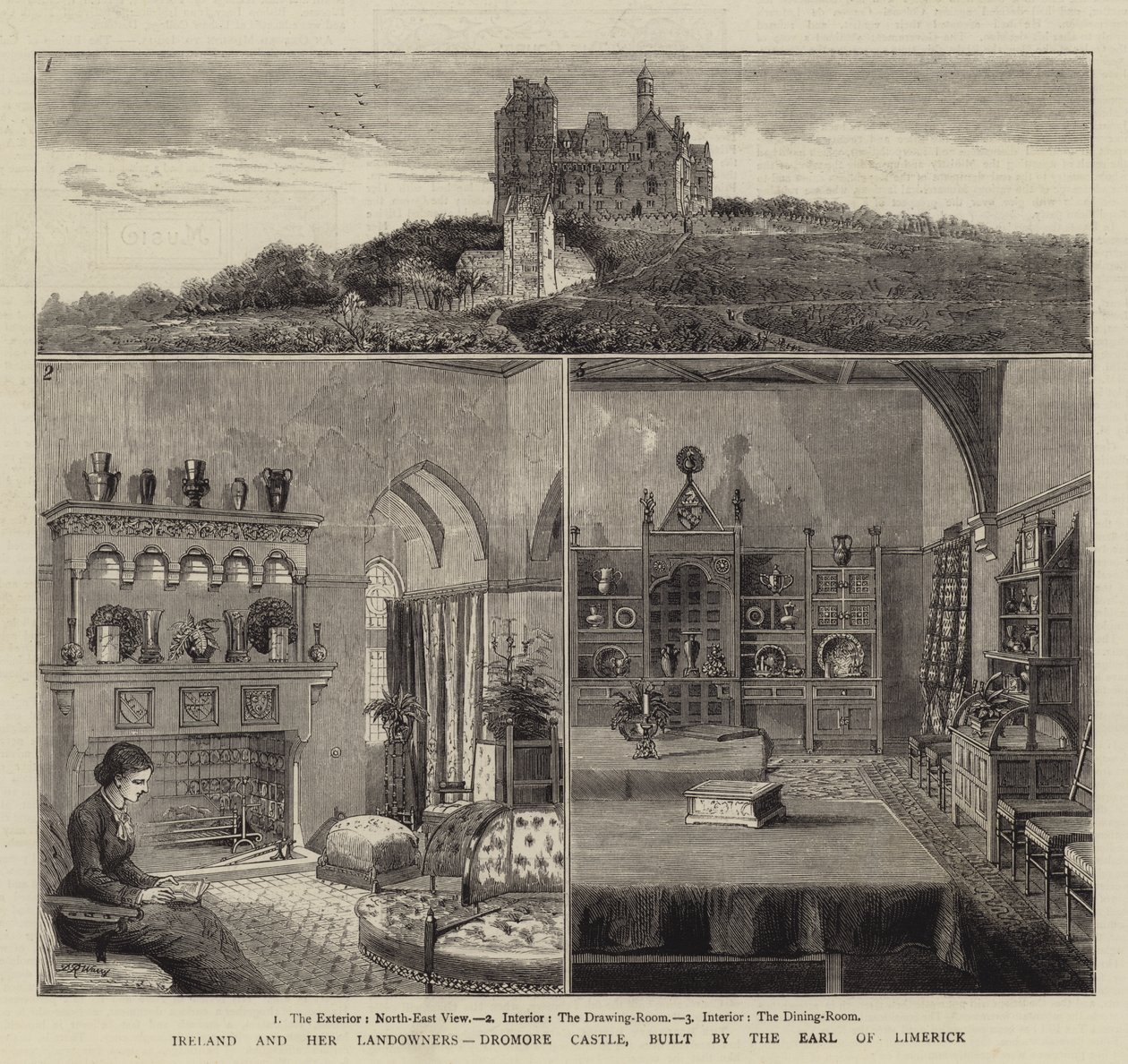 Ireland and Her Landowners, Dromore Castle, Built by the Earl of Limerick by Warry