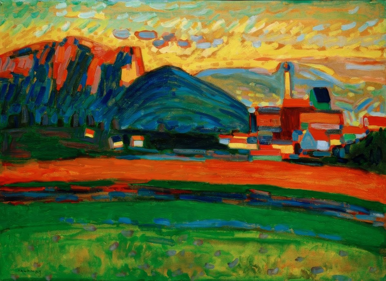 Mountain Landscape with Village I by Wassily Kandinsky