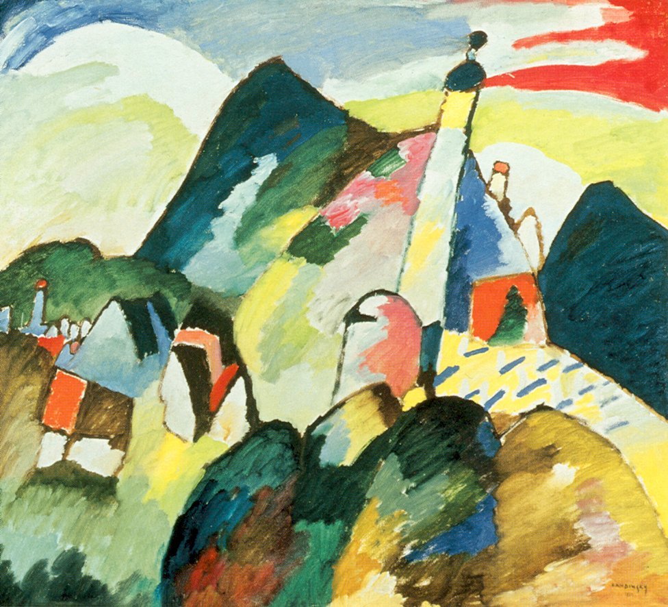 View of Murnau with Church by Wassily Kandinsky