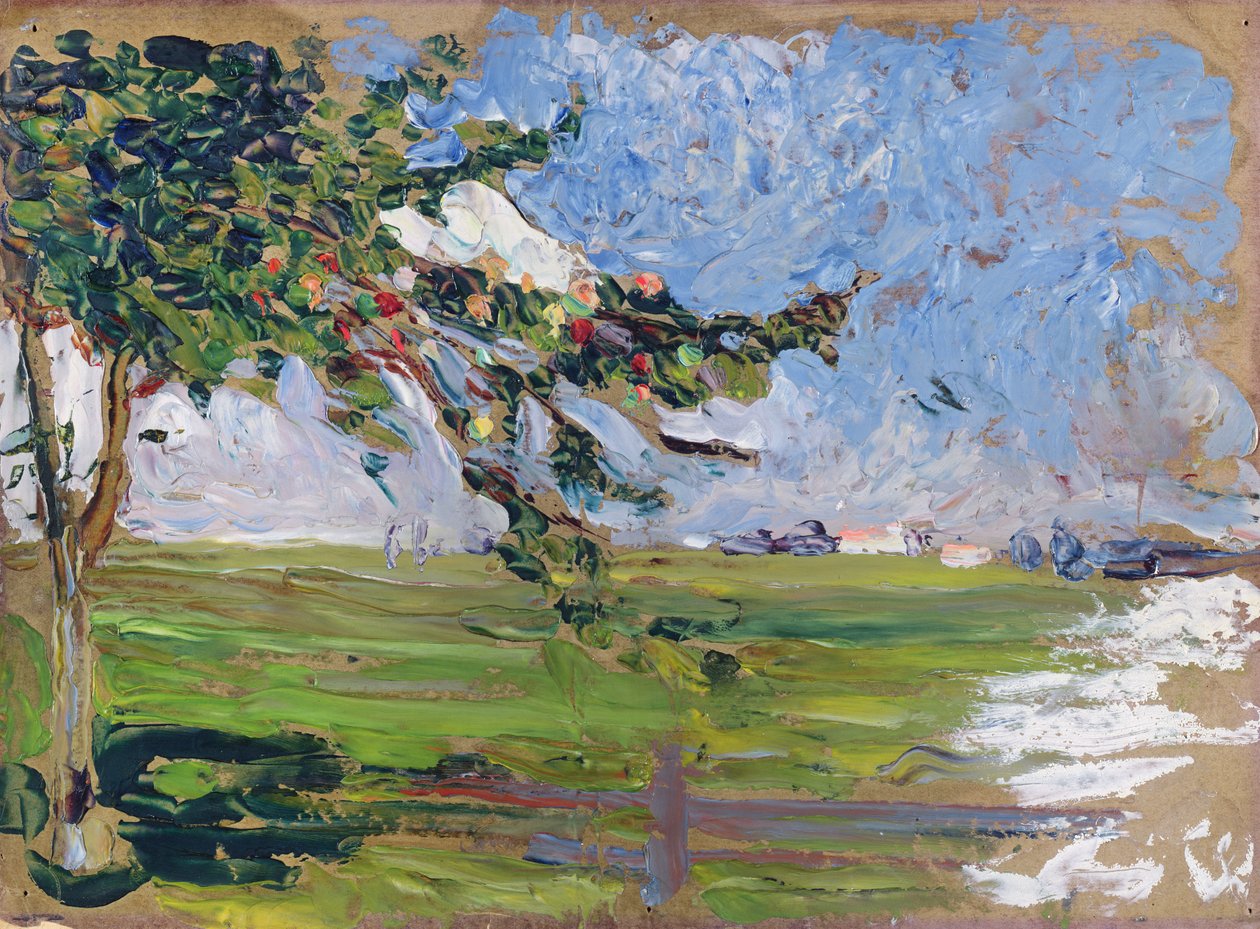 Landscape with an Apple Tree by Wassily Kandinsky