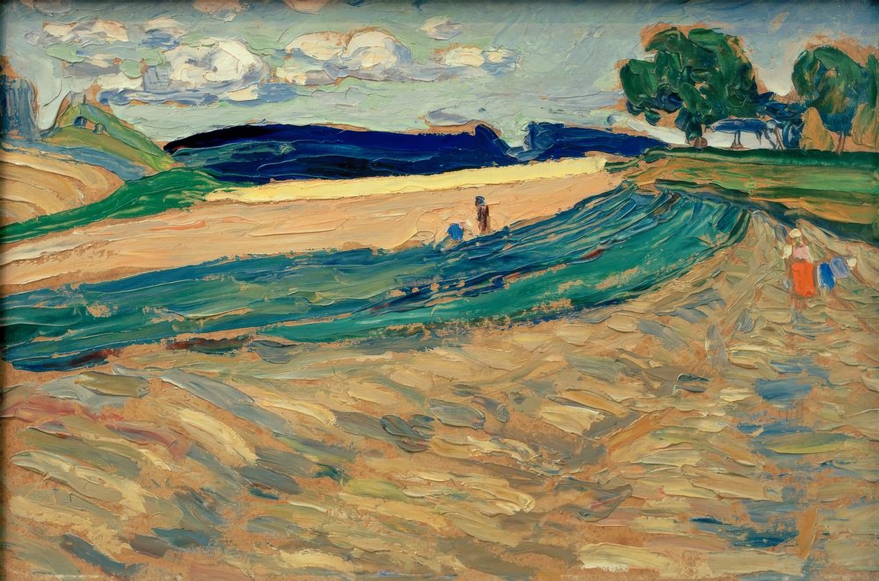 Upper Palatinate – Landscape with Yellow Field by Wassily Kandinsky