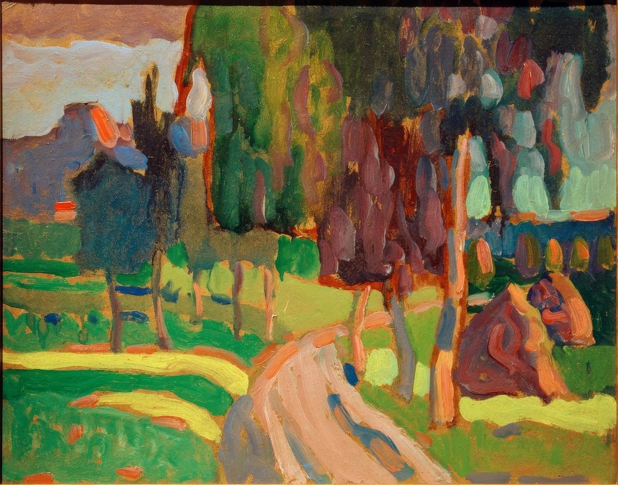 Summer Landscape at Sunset by Wassily Kandinsky