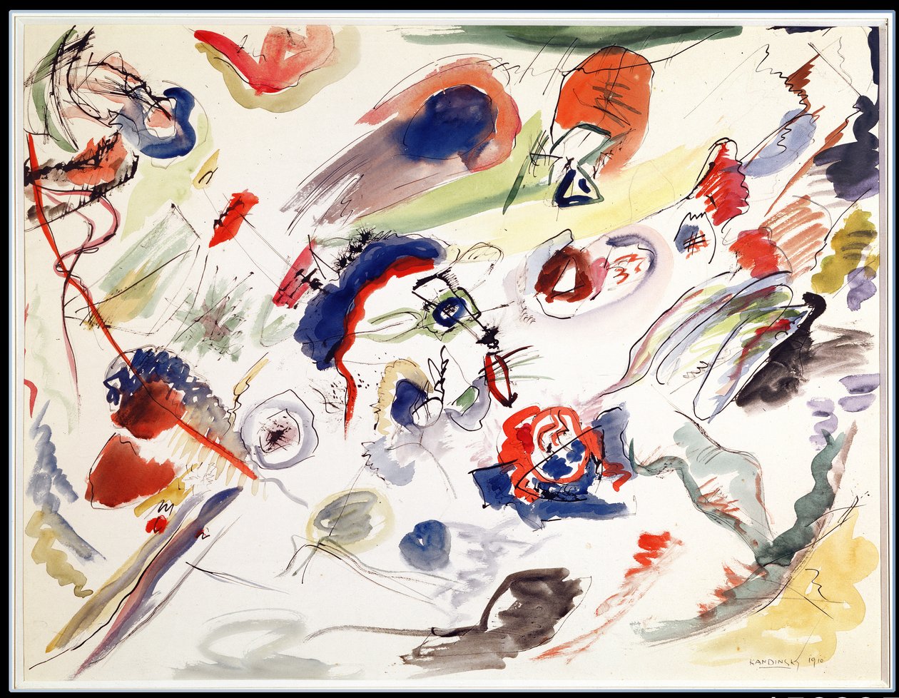 Untitled - First Abstraction, 1910 by Wassily Kandinsky