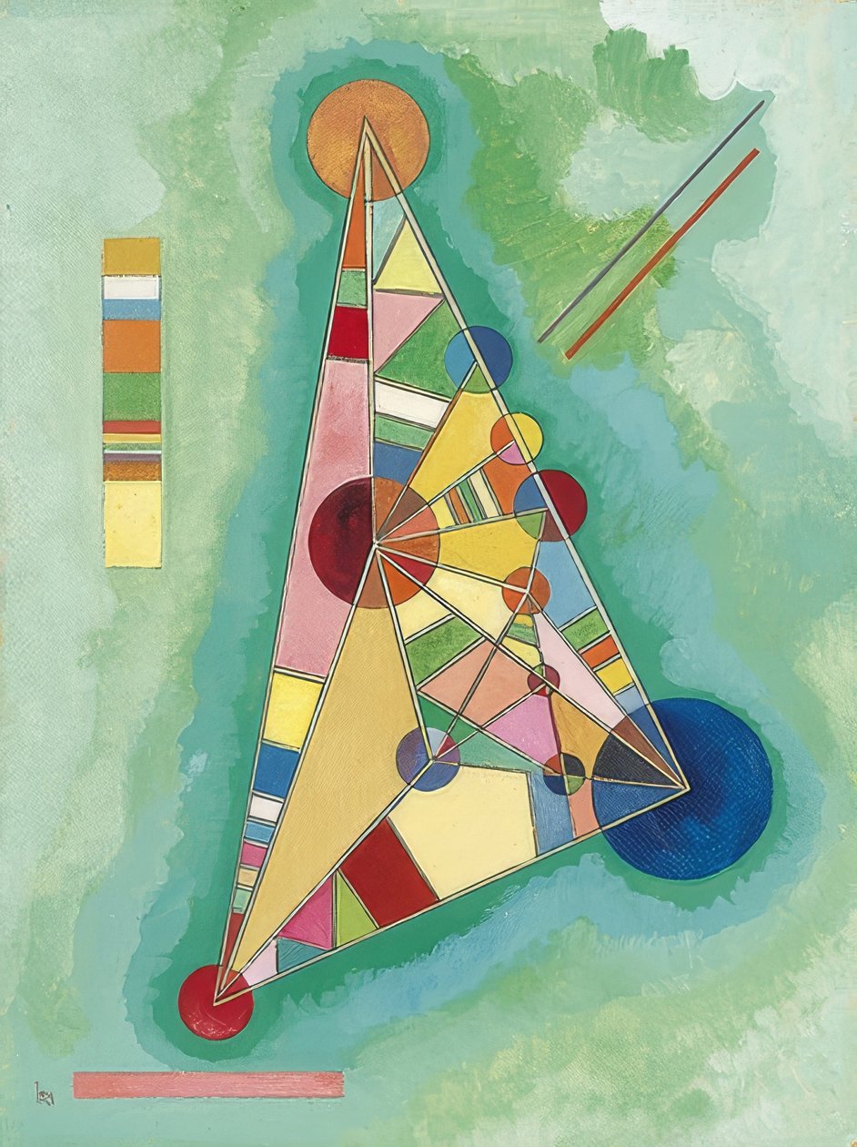 Colorful in the Triangle. 1927 by Wassily Kandinsky