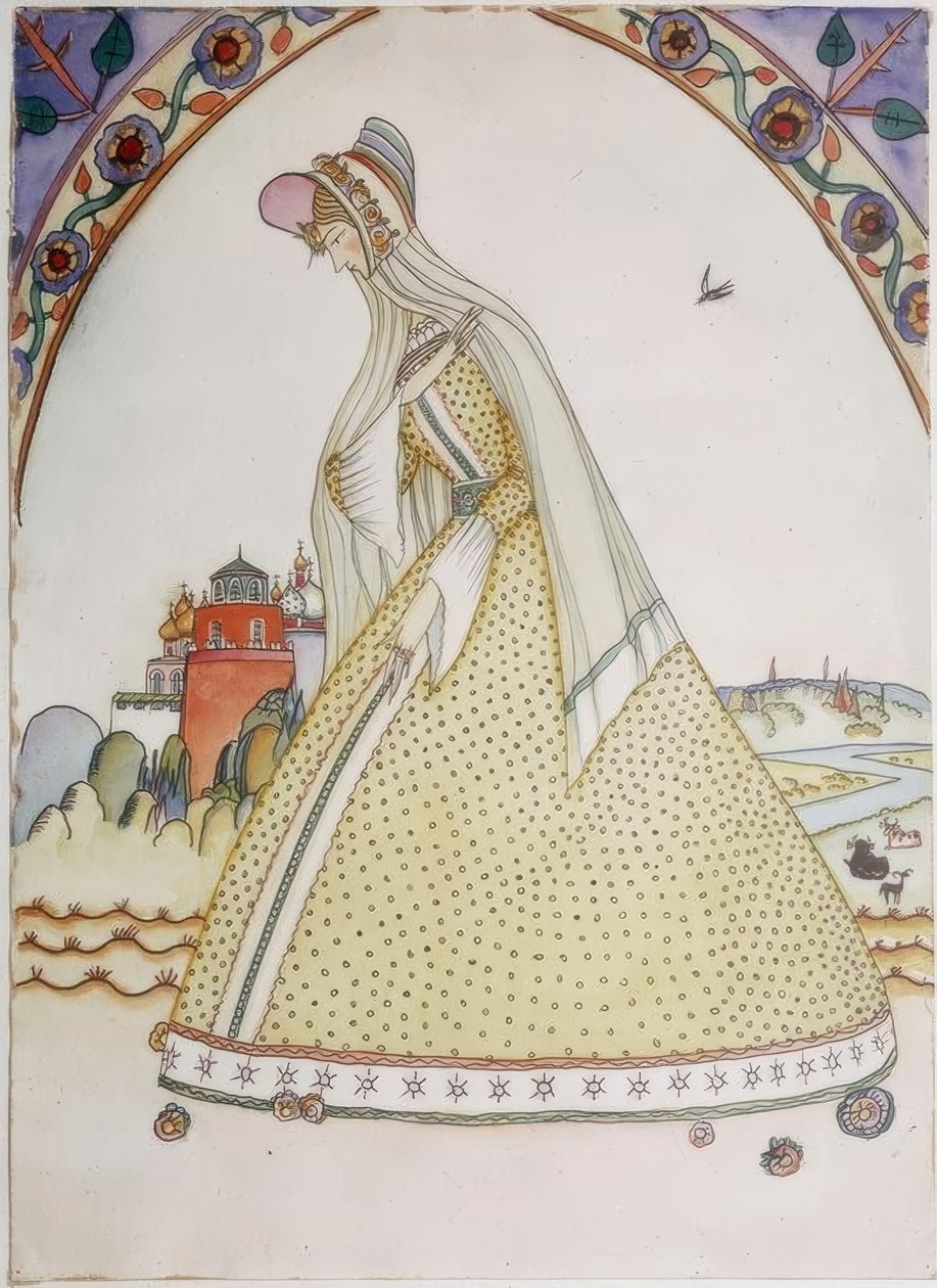 Lady with Hoop Skirt by Wassily Kandinsky
