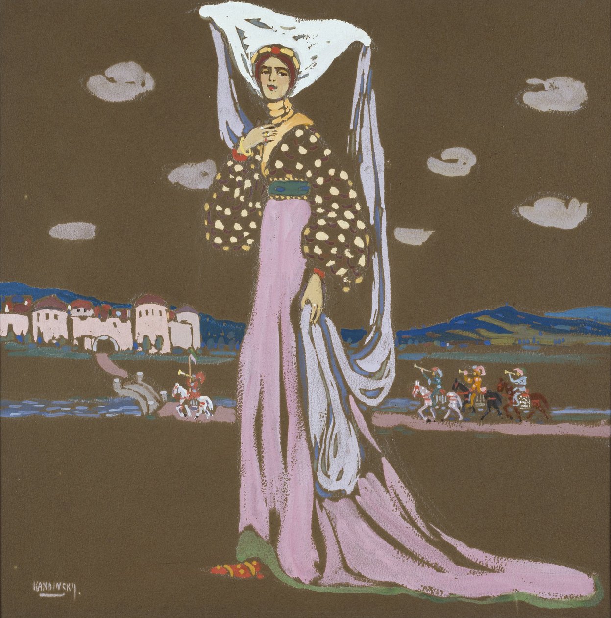 The Night (Lady Walking) by Wassily Kandinsky