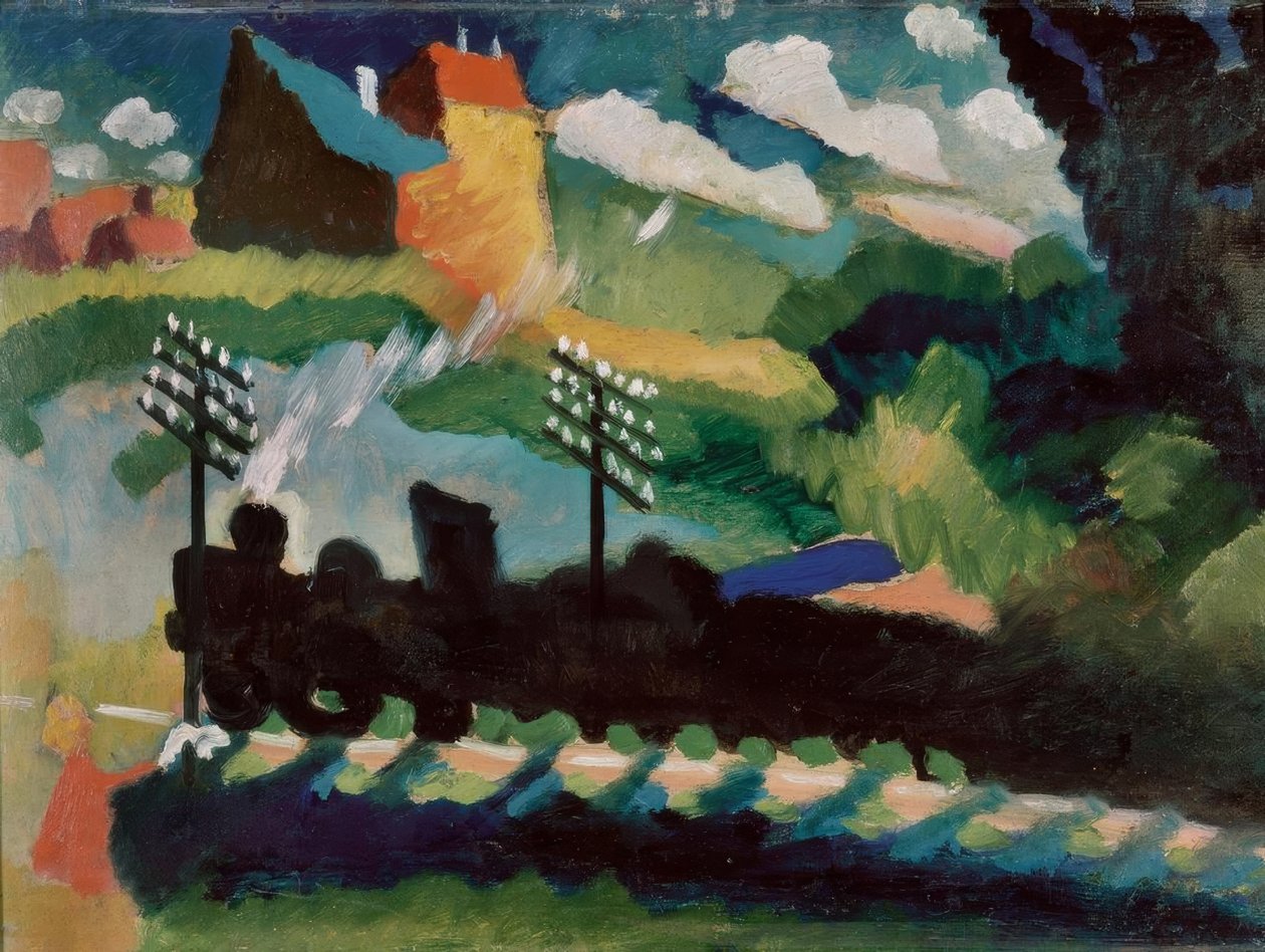 Railway near Murnau by Wassily Kandinsky