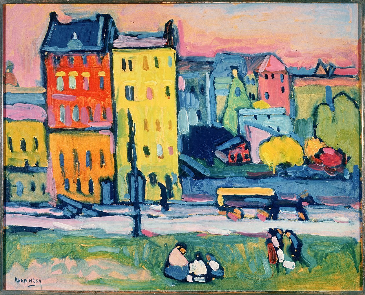 Houses in Munich, 1908 by Wassily Kandinsky