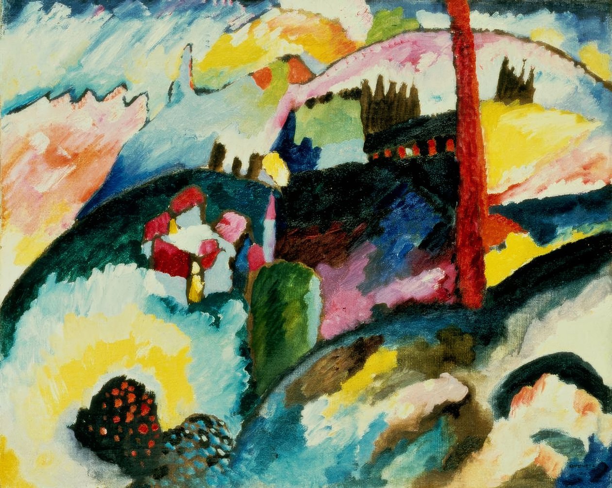 Landscape with Factory Chimney by Wassily Kandinsky