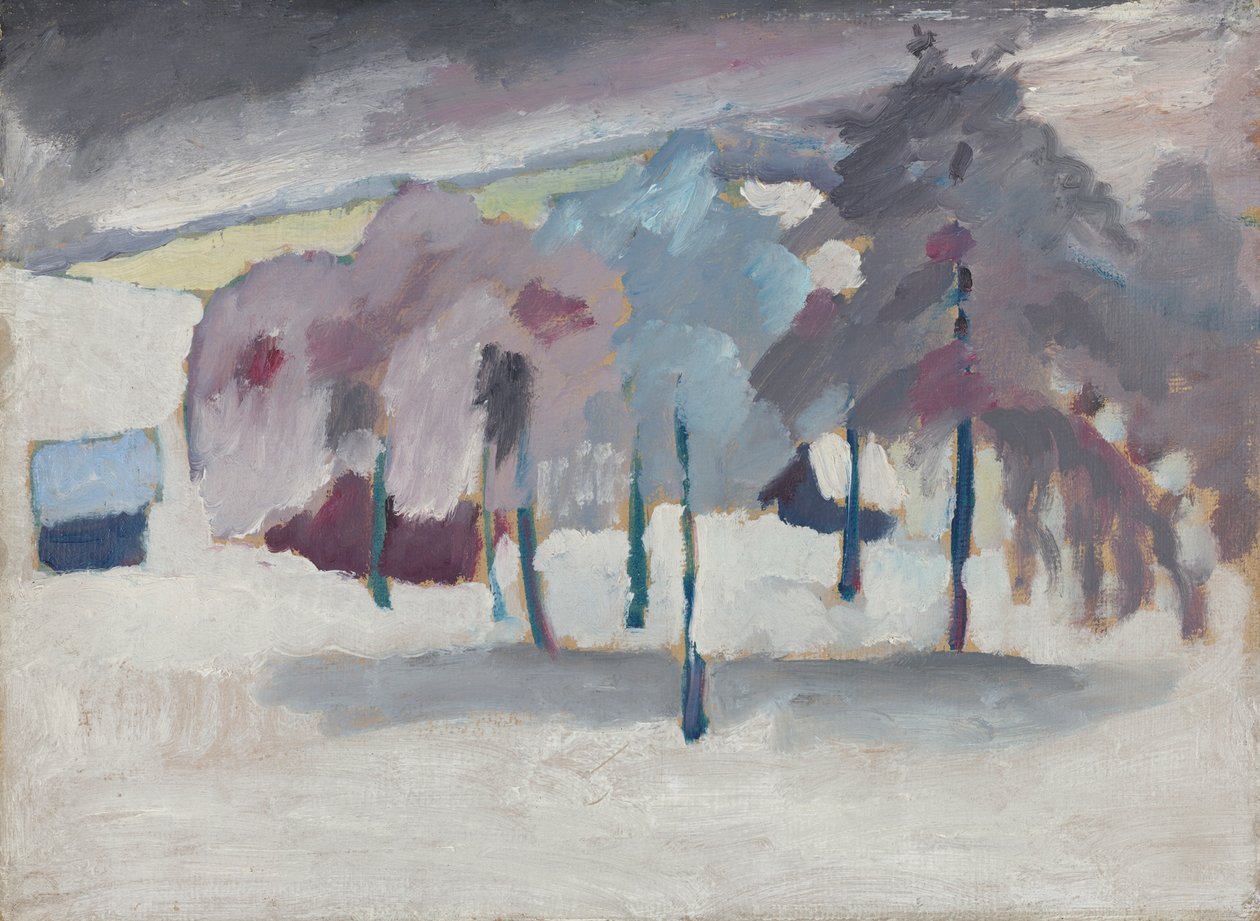 Murnau – Trees in the Snow by Wassily Kandinsky