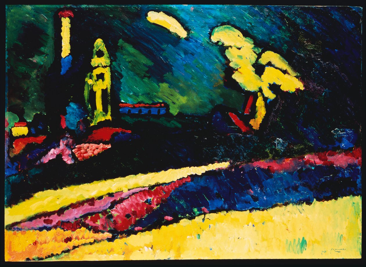 Murnau, Landscape with Church I by Wassily Kandinsky