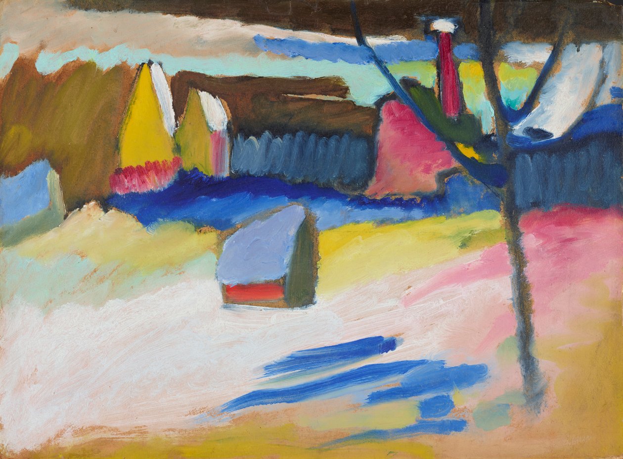 Murnau – Landscape with Bare Tree by Wassily Kandinsky