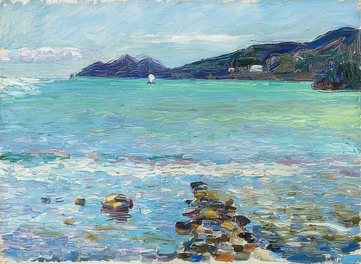 Rapallo, View of Portofino. Circa 1906 by Wassily Kandinsky
