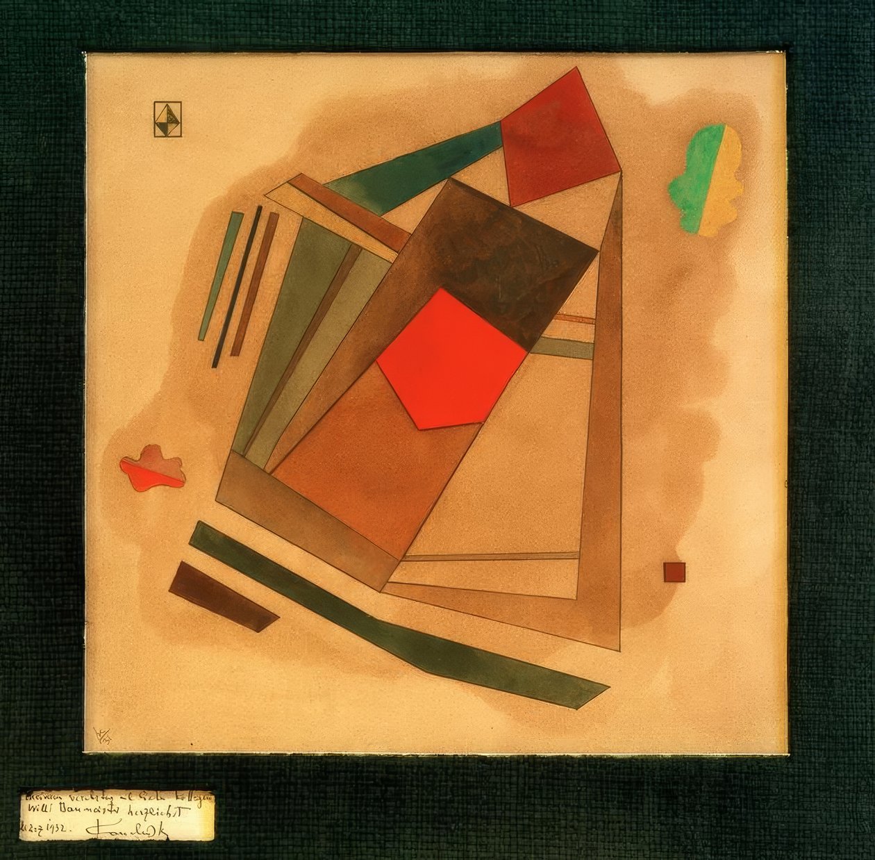 Red in the Square by Wassily Kandinsky
