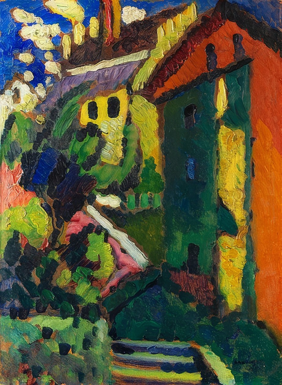 Staircase to the Castle (Murnau). 1909 by Wassily Kandinsky
