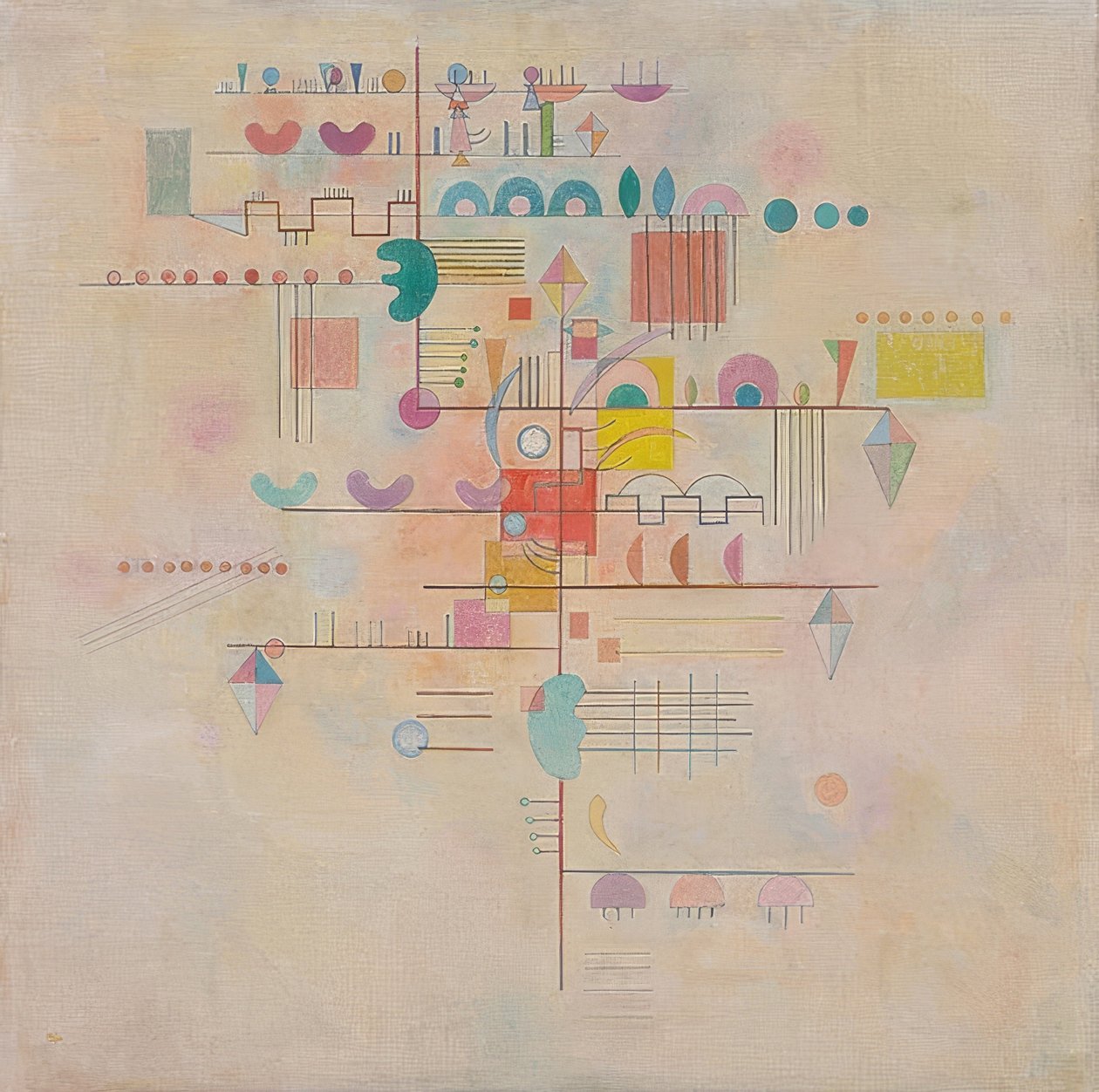 Delicate Ascent by Wassily Kandinsky