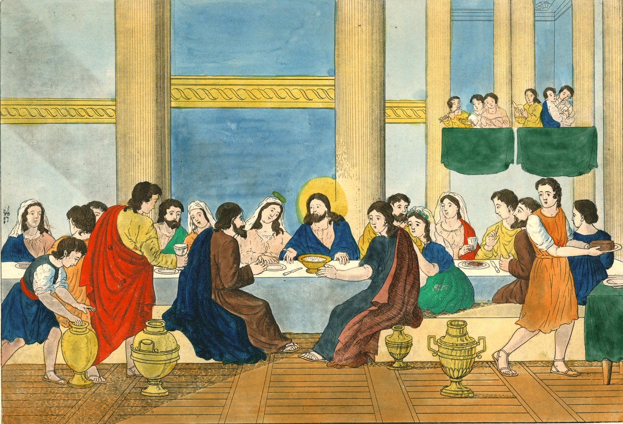 Water into Wine at Cana by Weenix