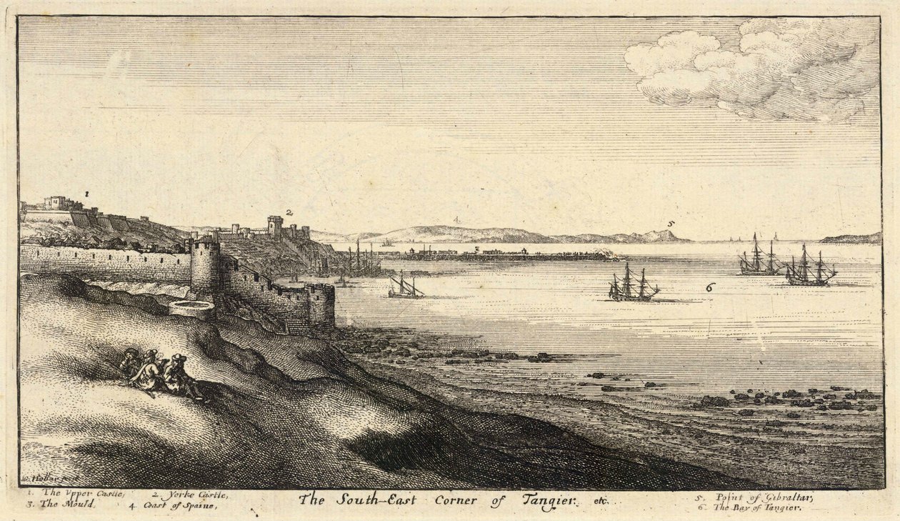 S.E. Corner of Tangier. State 2 by Wenceslaus Hollar
