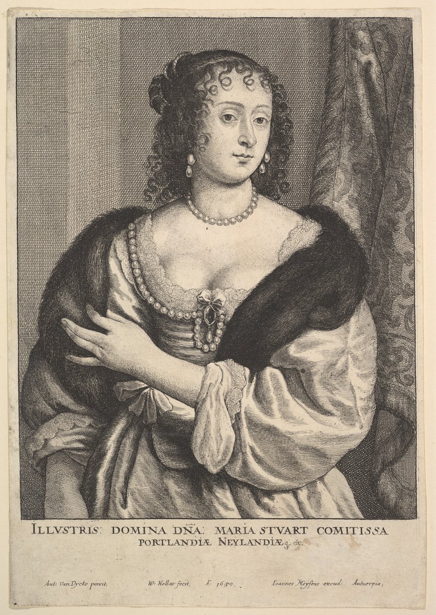 Frances Stuart, Countess of Portland by Wenceslaus Hollar