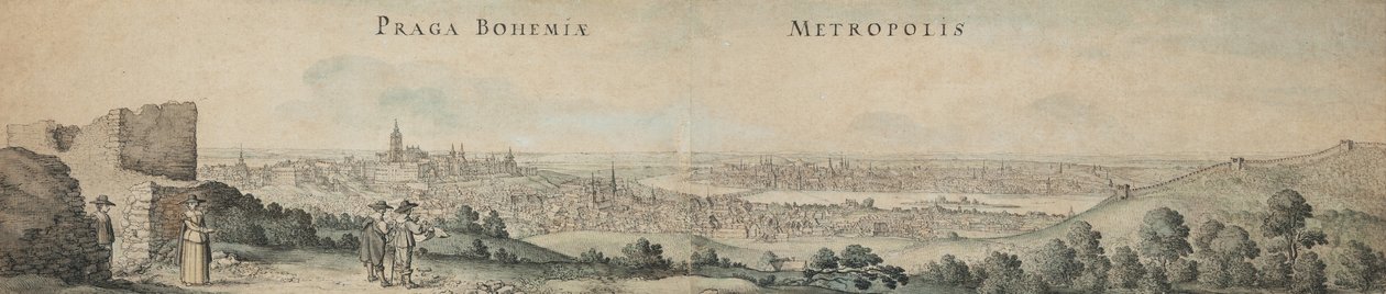 Great View of Prague by Wenceslaus Hollar