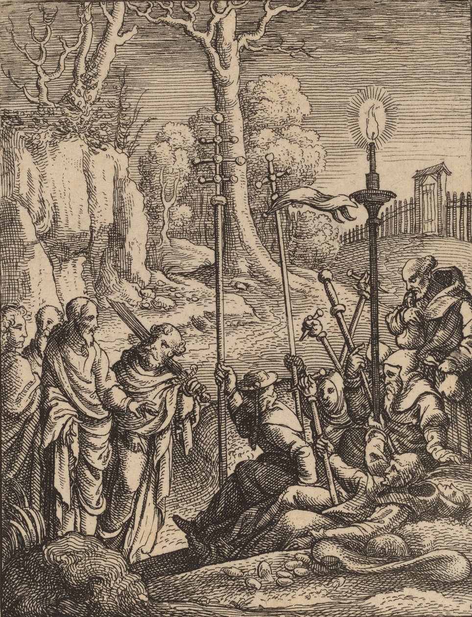 Jesus Confronting His Detractors by Wenceslaus Hollar
