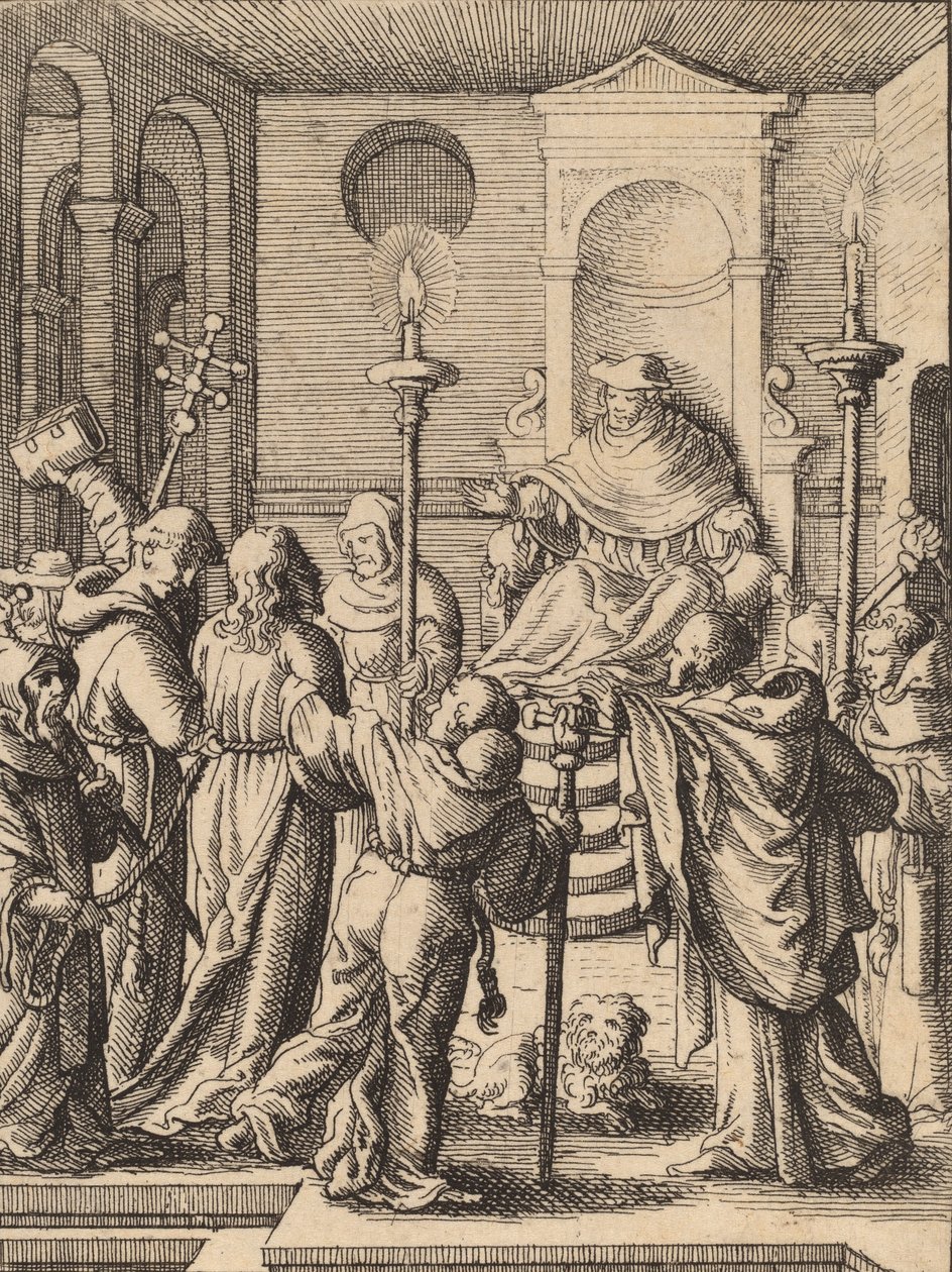 Jesus before Annas by Wenceslaus Hollar