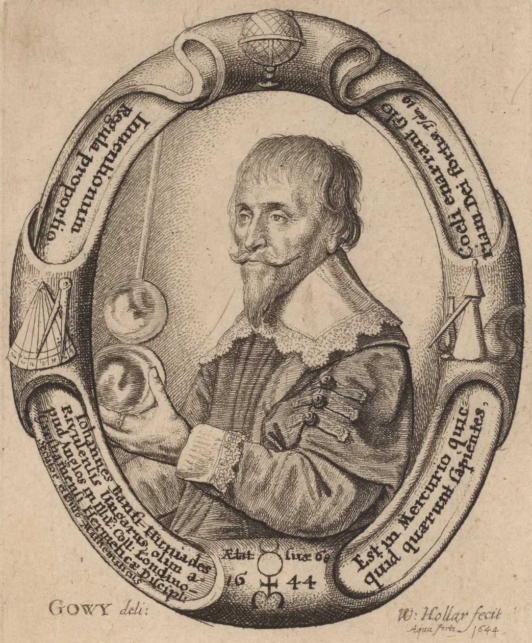 Johann Banfi Huniades by Wenceslaus Hollar