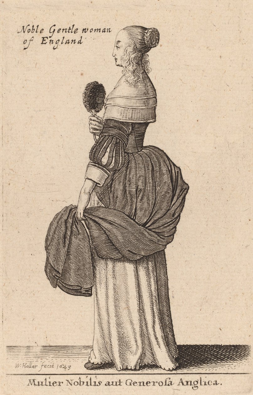 Noble or Generous English Woman, 1643 by Wenceslaus Hollar