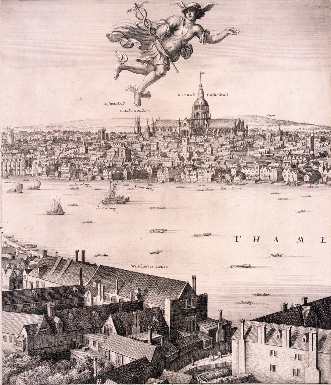 Panoramic View of London by Wenceslaus Hollar
