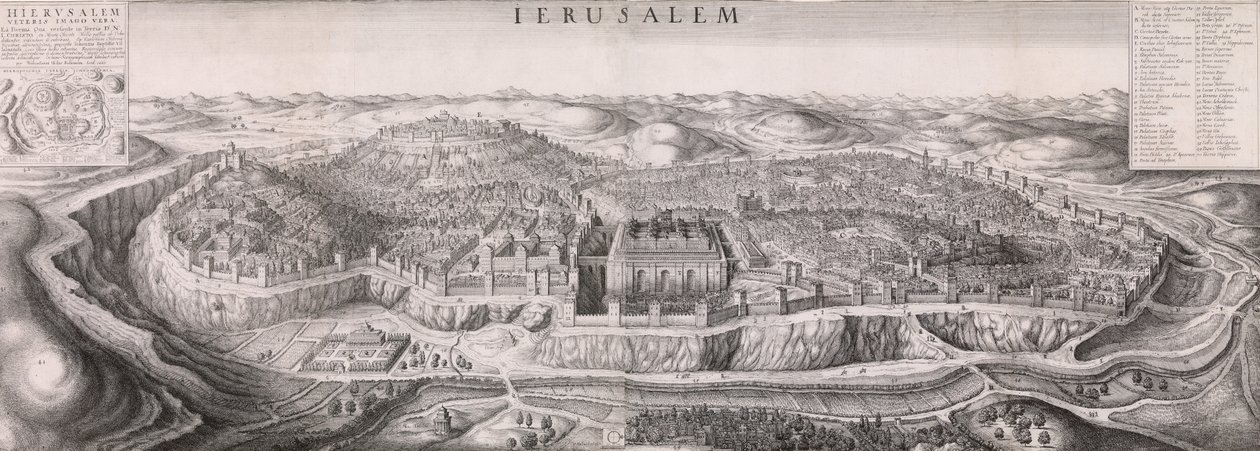 Prospect of Jerusalem, 1660 by Wenceslaus Hollar