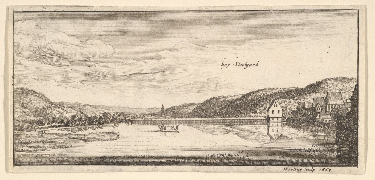 Stuttgart: The Lake by Wenceslaus Hollar