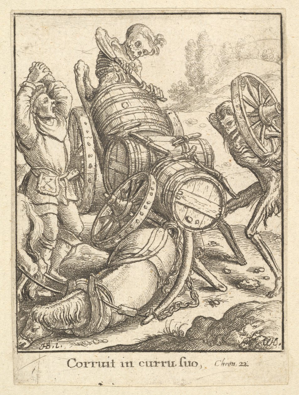 Waggoner (from the Dance of Death) by Wenceslaus Hollar