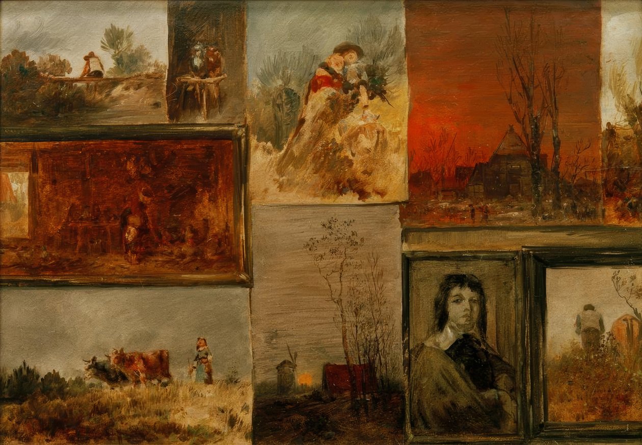 Collection Image with 9 Studies by Wilhelm Busch