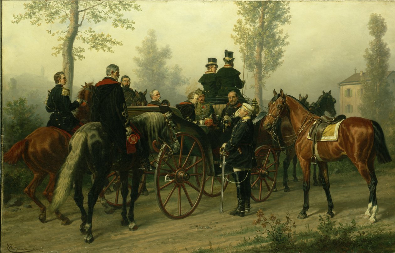 Napoleon III and Bismarck after the Battle of Sedan, 1882 by Wilhelm Camphausen