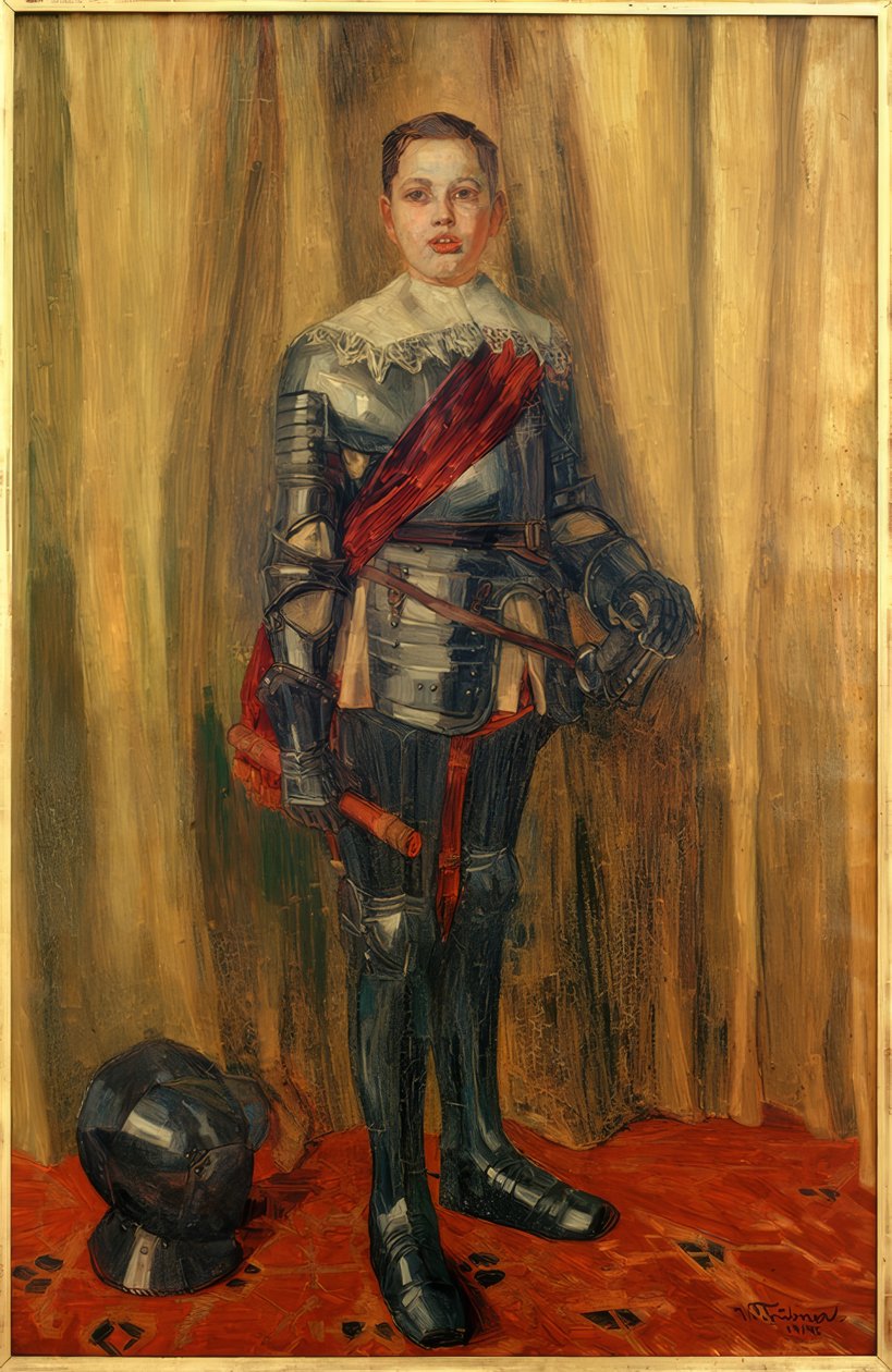 Jörg Trübner in Armor by Wilhelm Trübner